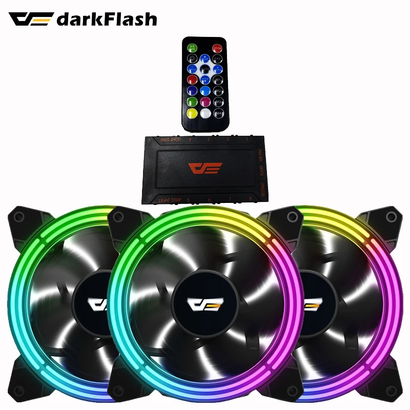 Darkflash CF11 aura синхронизации ПК компьютер чехол Вентилятор охлаждения ARGB