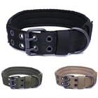 Тактический собачий ошейник, регулируемый тренировочный собачий поводок, свинцовое ожерелье, Мягкие ошейники для средних и больших собак, аксессуары для охоты