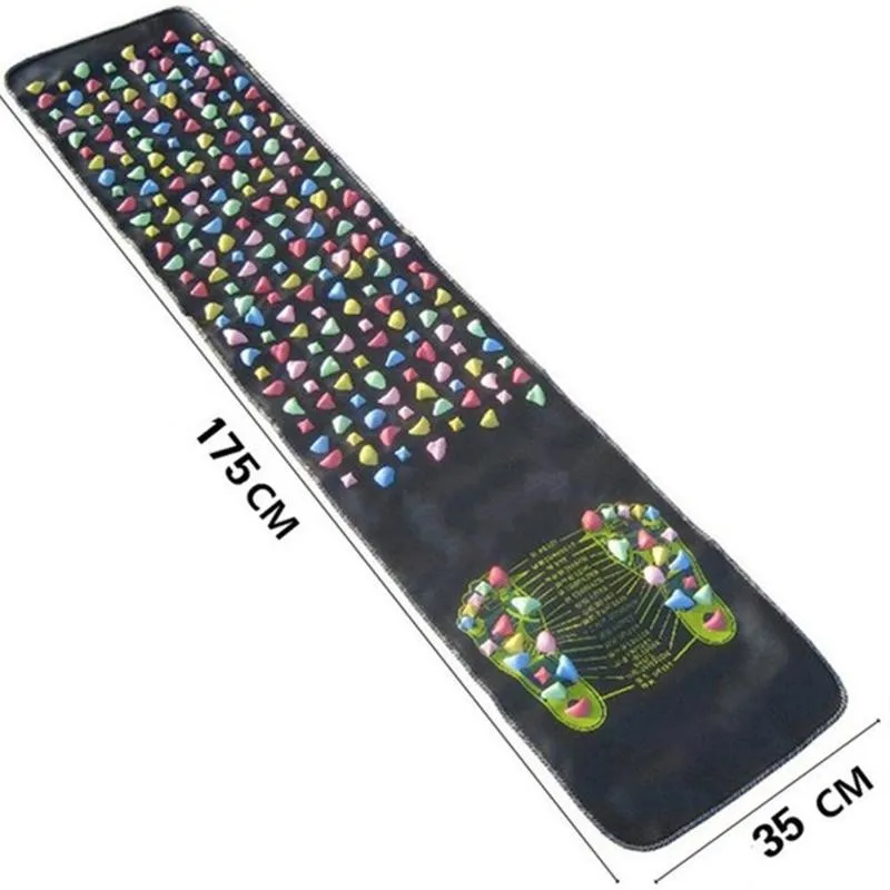 

Foot Massage Mat Reflexology Walk Stone Mat Acupressure Foot x 175 Points 35cm Reflex Theory Mat B2V6