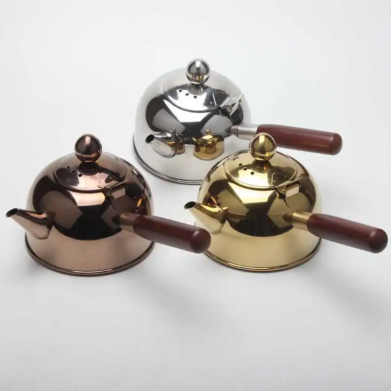 Чайник из нержавеющей стали с плоским дном боковая кастрюля чайник Kungfu чайная