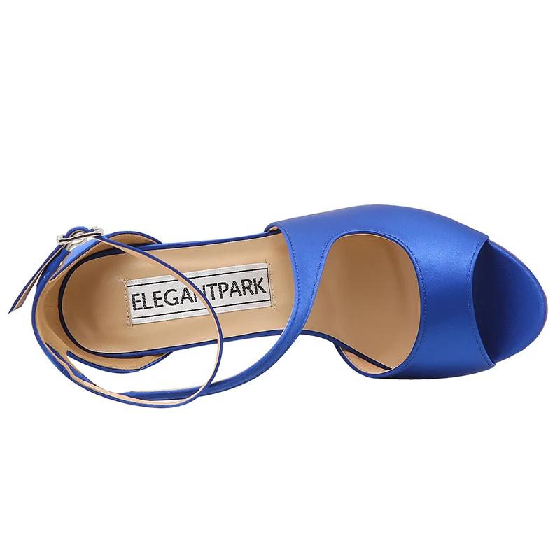 Teal Blue Summer Women High Heel Sandals Bridal Wedding Shoes Ankle Strap Gladiator Woman Ladies Evening Party HP1565NW | Обувь