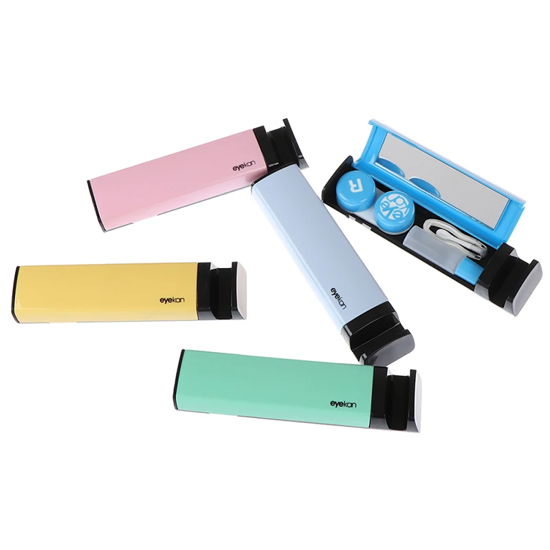 Дорожный зеркальный комплект для линз цветной чехол контактных контейнер