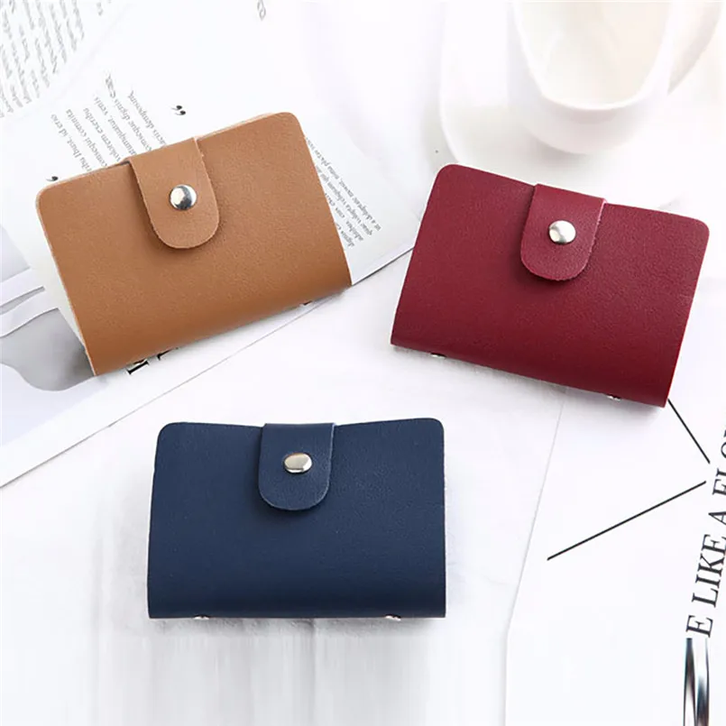 Для мужчин и женщин из искусственной кожи держатель для кредитных карт бумажник