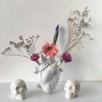 anatomical heart shape flower vase nordic style flower pot dried vases sculpture desktop plant pot for home decor ornament gifts