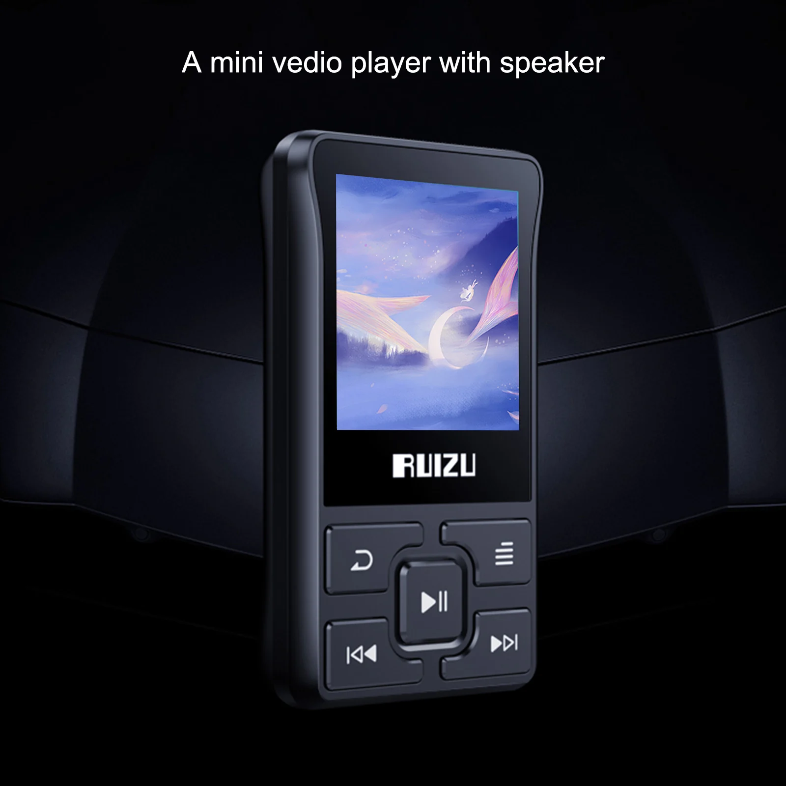 RUIZU X55 BT MP3 портативный музыкальный видеоплеер мини плеер с динамиком FM-радио