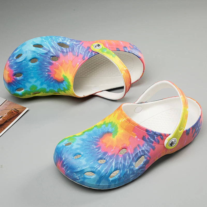 

Mule Garden Clogs 2021 Women's Mule Clogs Printing Slippers Indoor Garden Shoes Ladies Shoes