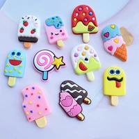 New Cute Cartoon Ice Cream Soft Rubber Series Flat Bottom DIY Crafts Mobile Phone Case Accessories F79
