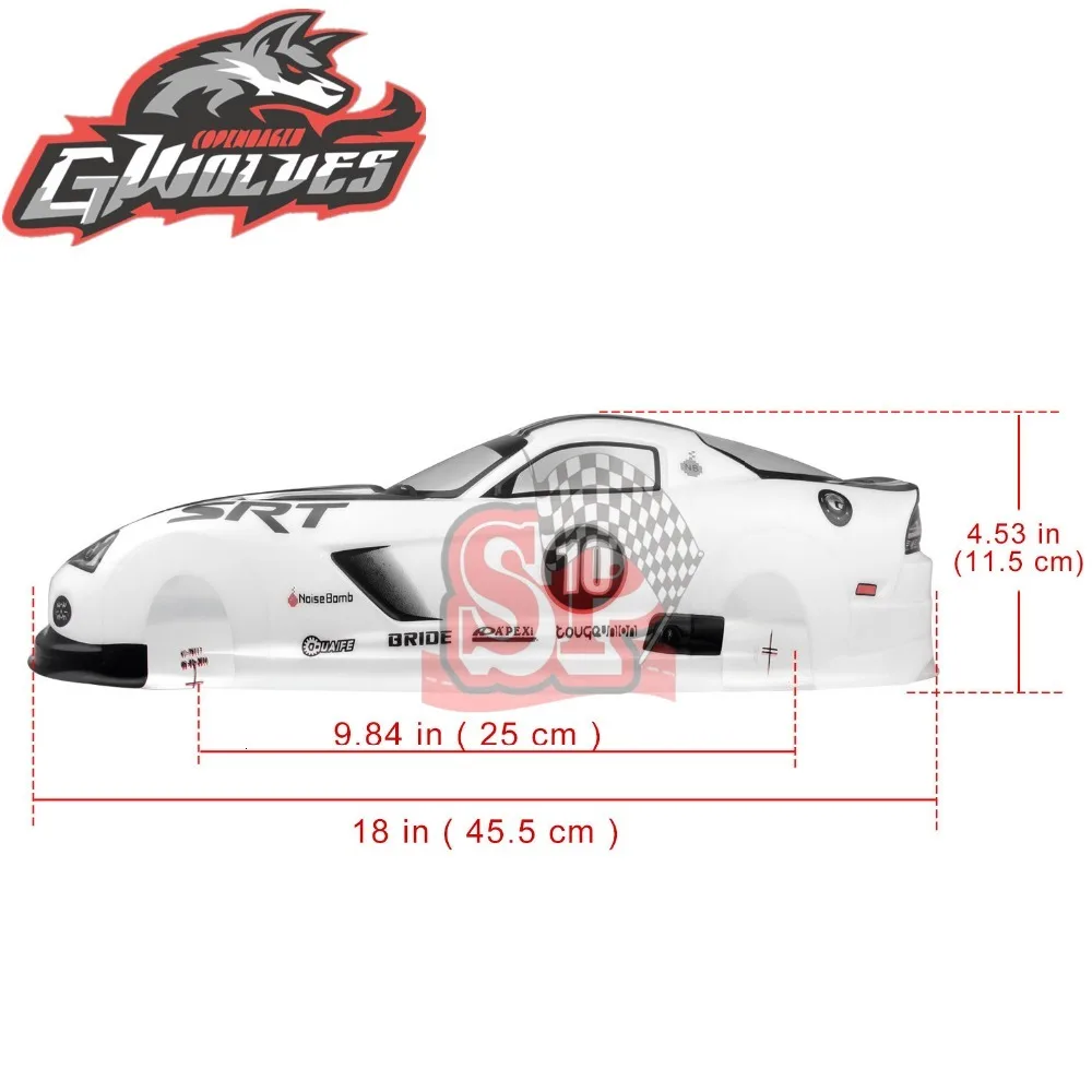 37 видов 1/10 RC автомобиль 195/190 мм ПВХ Окрашенный корпус с хвостом для 1:10 RC хобби гоночный Дрифт автомобиль hsp yokomo hpi ZD TAMIYA
