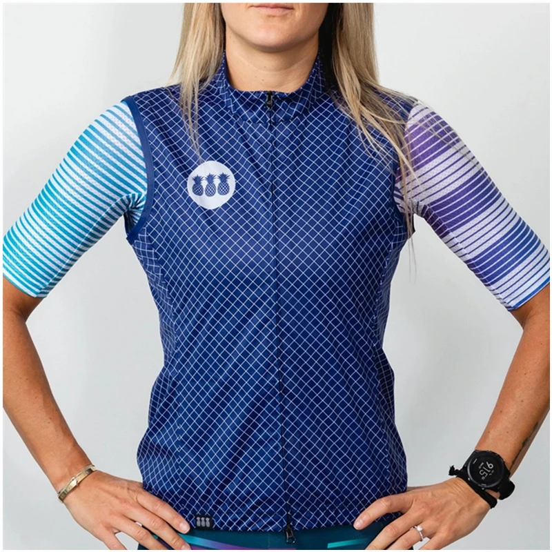 

TRESPINAS Windproof vest blue Jersey 2020 Women cycling vest Lightweight clothing breathable mesh mtb bike jacket ropa ciclismo