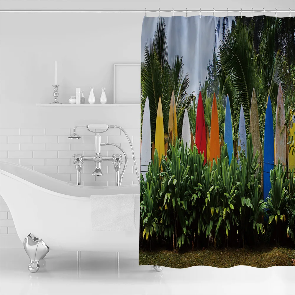 Цветная летняя занавеска для пляжного душа водонепроницаемая ванной из