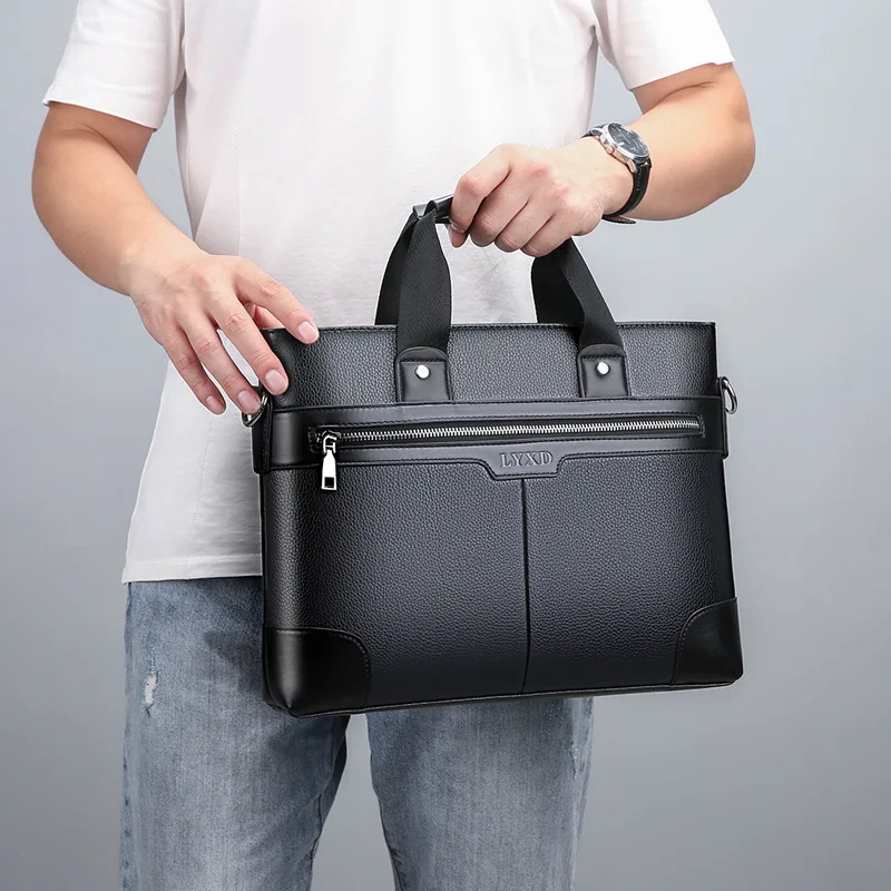 

Портфель мужской кожаный, сумка через плечо для ноутбука/компьютера/ноутбука, чемоданчик в деловом стиле