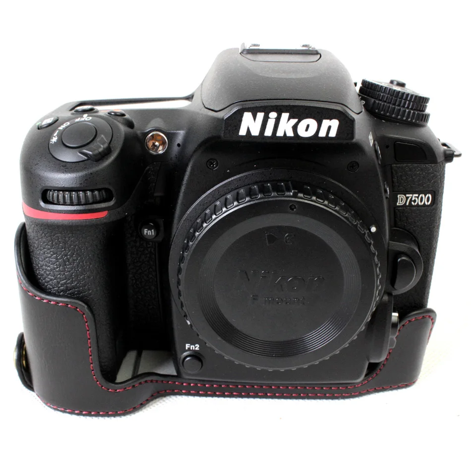 Чехол для камеры Nikon D7500 из искусственной кожи черный/кофейный/коричневый |
