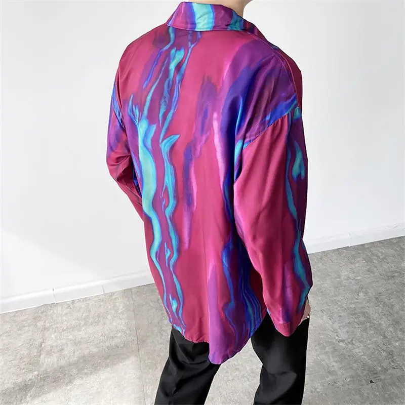Men's Long-Sleeve Shirt Spring And Autumn New Fashion Color Europe And The United States Casual Relaxed Leisure Large Size Shirt