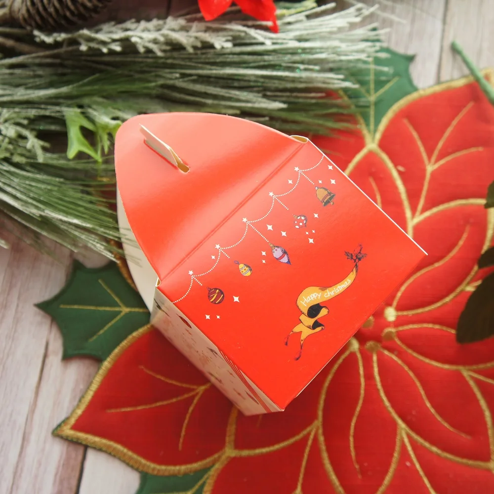 13*10.5*8 red Christmas paper box with handle10 Pcs cookie Macaron Chocolate Paper Box Party Gifts Packaging | Дом и сад