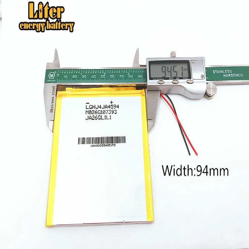 

Liter energy battery 4594105 3.7V 6000mAh Tablet update Battery For Tablet SmartQ T20 A86 Dual Core P85 U35GT DUAL C