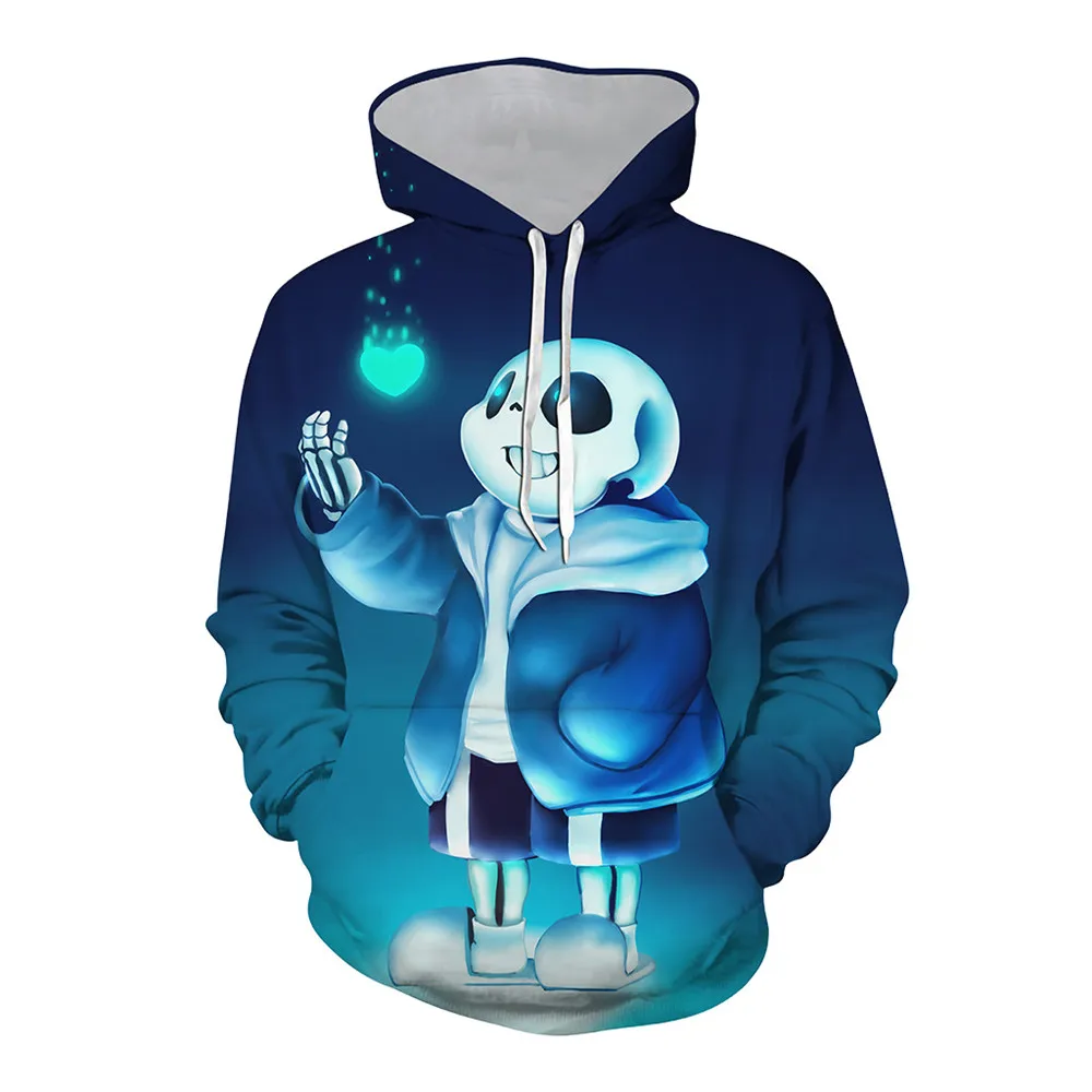 Толстовки для косплея Undertale ужасный скелет 3D печать модные мужские и женские