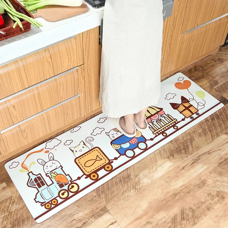 Коврики для кухни из ПВХ и кожи с милым мультяшным принтом большие коврики татами