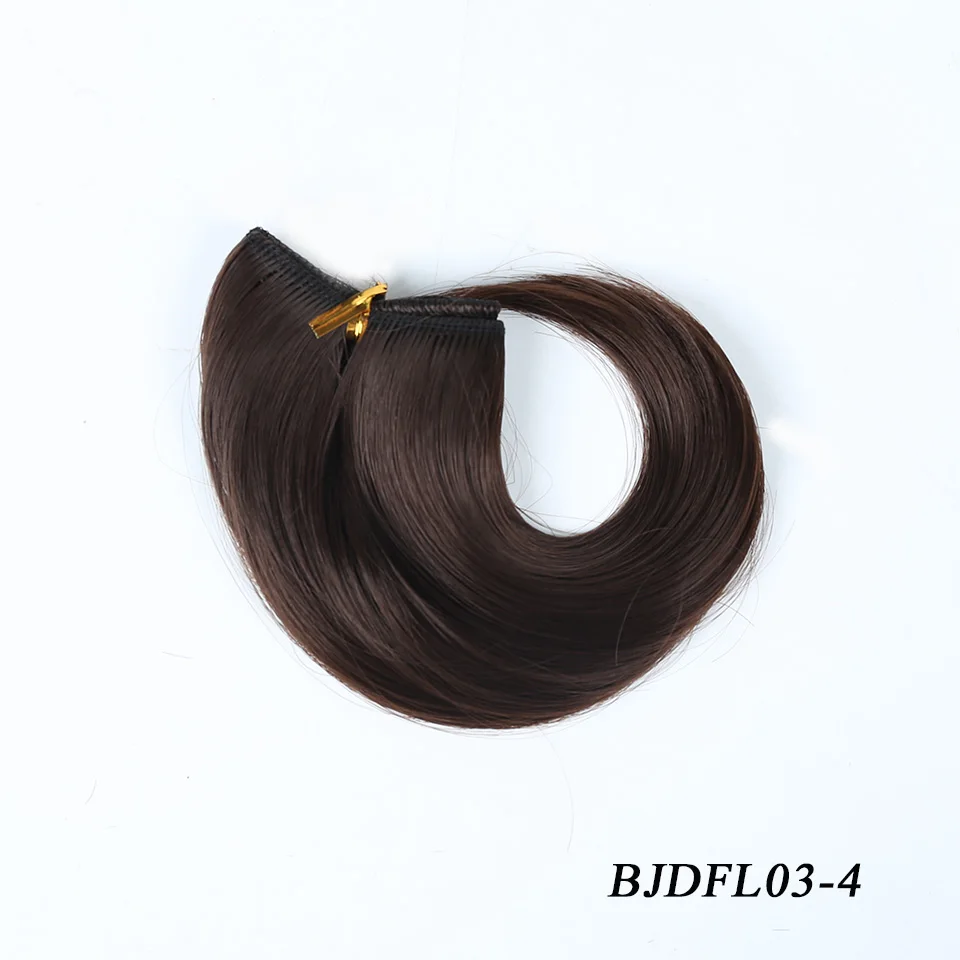 Bybrana Черный Коричневый Серебряный Многоцветный 15*100 см Парики BJD SD волосы для кукол DIY - Цвет: 4