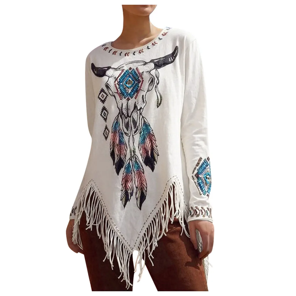 Женская Повседневная футболка с длинным рукавом повседневная Сетчатая принтом