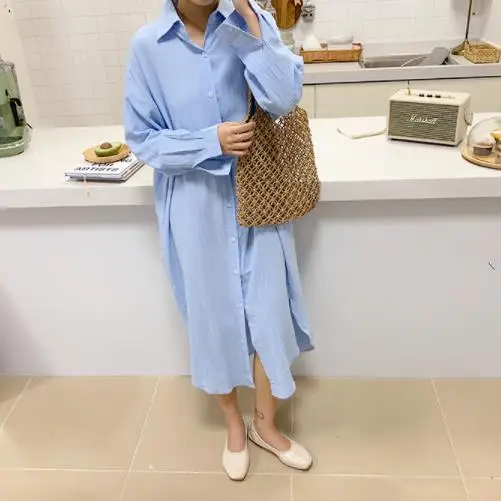 Белая женская блузка с боковыми карманами весенне осенние женские Топы длинным