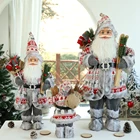 Новинка 2022, Рождественские куклы Санта-Клаус, стоячая Рождественская фигурка, праздничное украшение, окно, Декор, детские игрушки, 304560 см