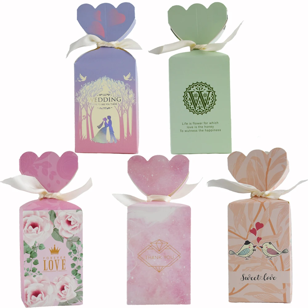 Свадебные сувениры европейские романтические конфеты коробка с лентой