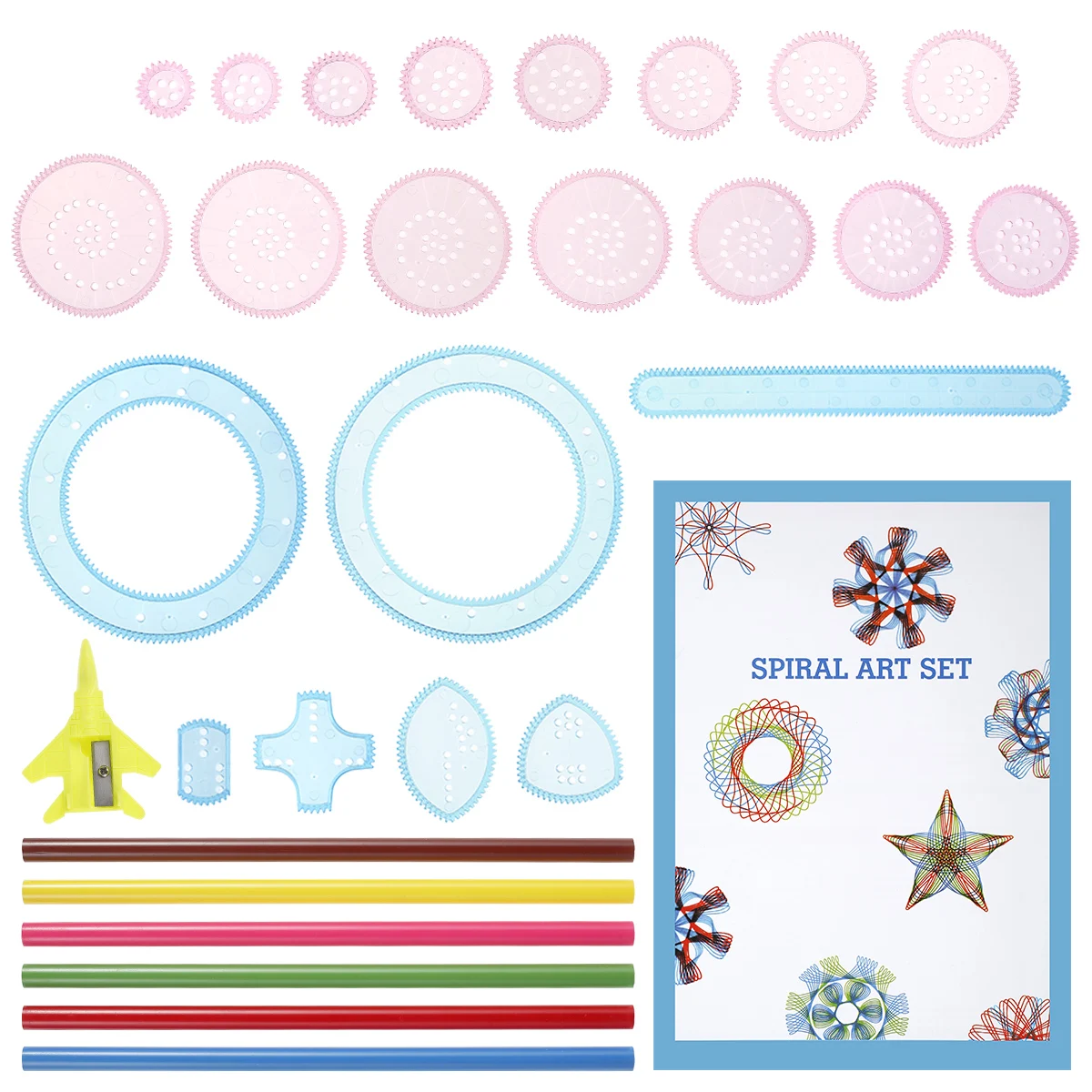 

27 Pcs Spirograph Drawing Rulers Set Children Learning Educational Geometric Ruler Painting Tool Kids Gift Toys