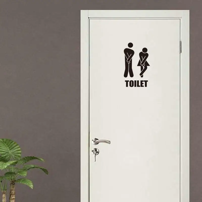

Toilet entrance door sticker | Home Decor, Creative Vinyl DIY Fun Pattern, Wall Sticker, H2V8