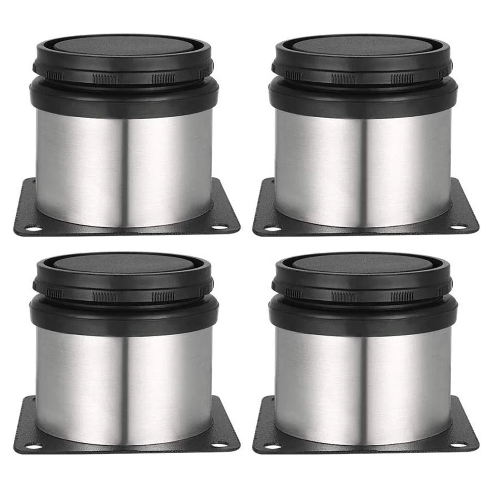 

4pcs Hardware Adjustable Furniture Legs Stainless Steel Kitchen Round Solid Bed Foot House Cabinet Table Feet TV Desk Heavy Duty