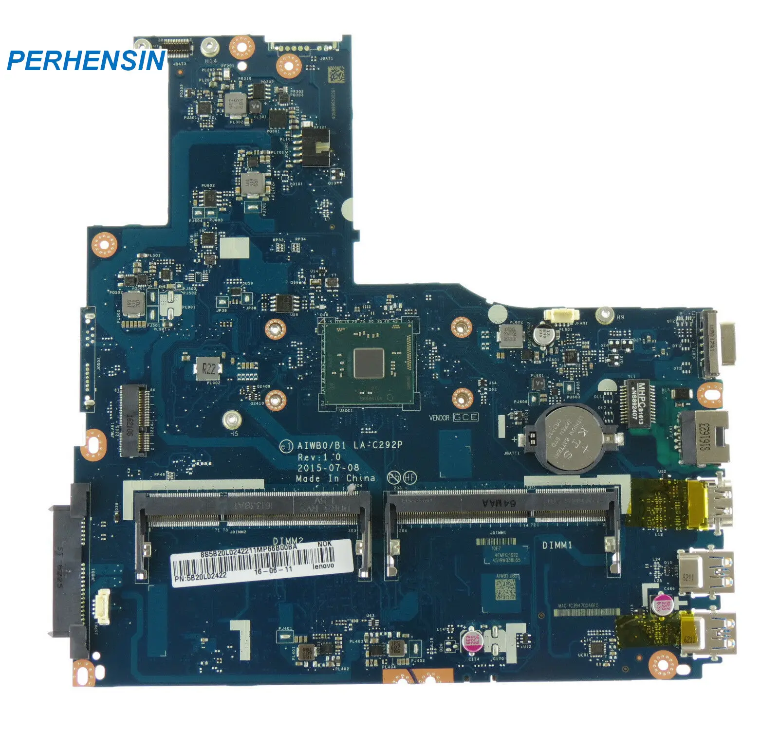 

FOR Lenovo B51-30 Mainboard AIWB0/B1 LA-C292P U51 Pentium N3700 5B20J78484 5B20J78481