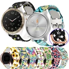 Силиконовый ремешок 20 мм для Garmin touchs40HR3645245CAME SQMove, спортивный ремешок, сменный Браслет с цветочным принтом