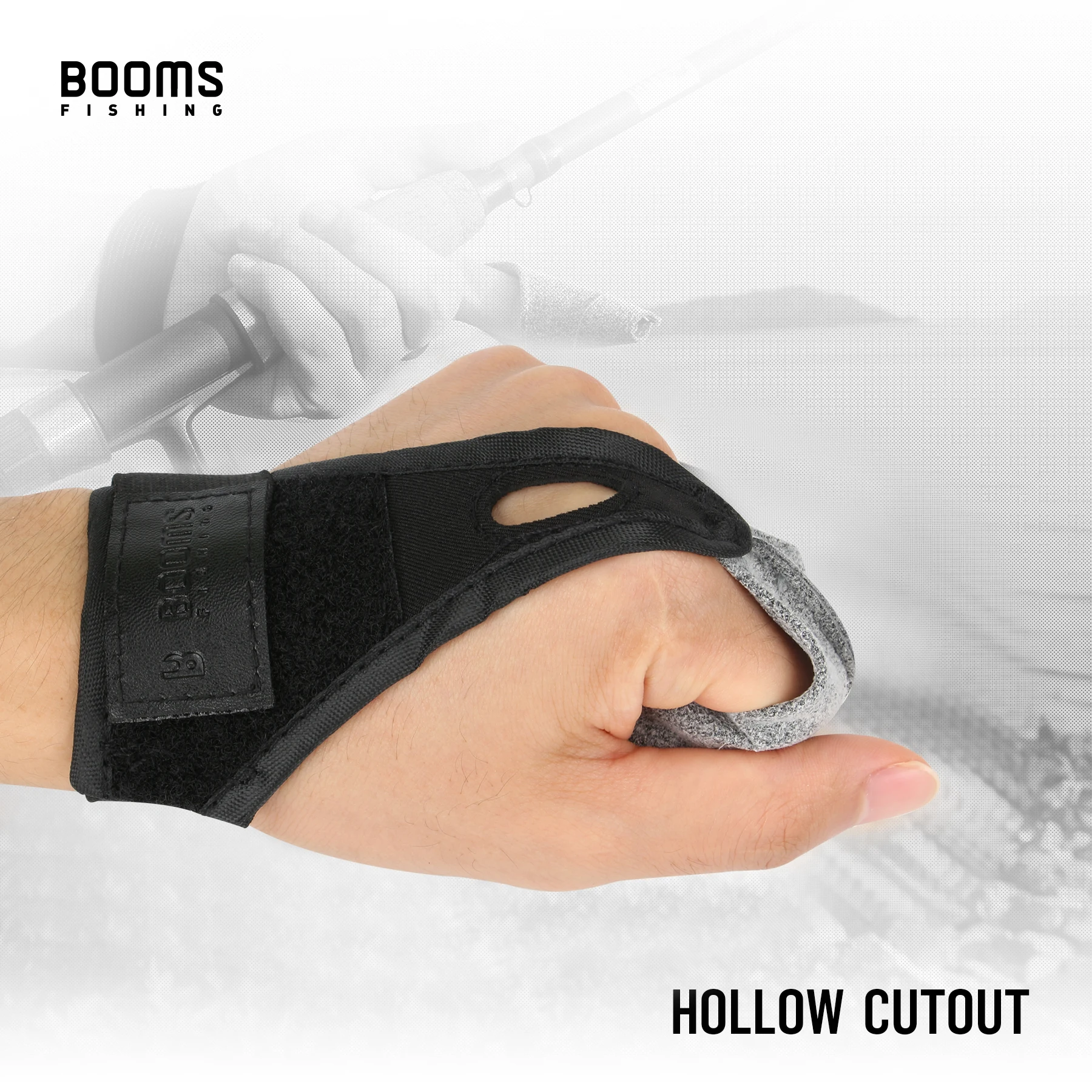 Booms Fishing FG1 Single Finger Protector Fly Fishing Gloves Non-Slip Breathable, Surf Casting Glove Fishing Tools  Accessories