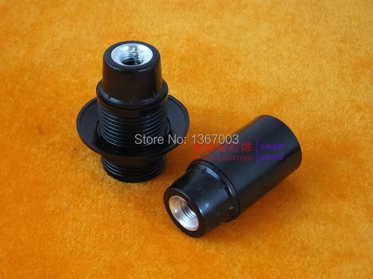 5PCS E14 lamp black Bakelite whole tooth bare self-locking small screw lampholder lighting accessories diy | Освещение