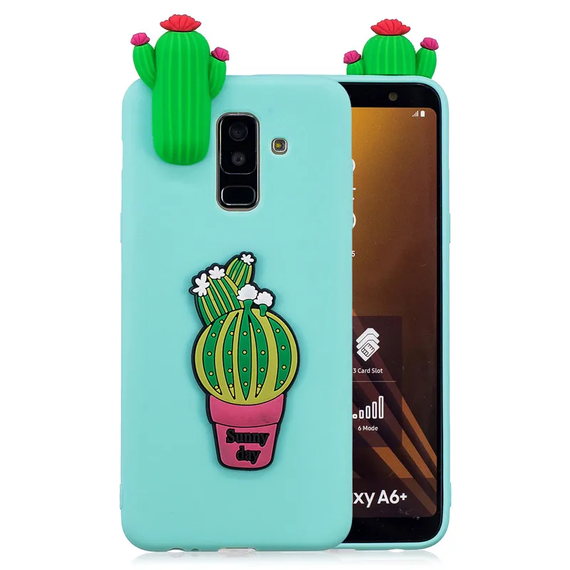 3D единорога панда кактус мягкий чехол для samsung A10 A20 A20E A30 A40 A50 A70 A10S A20S A30S A50S A51 A71 A6 A8 J4 J6 плюс A7