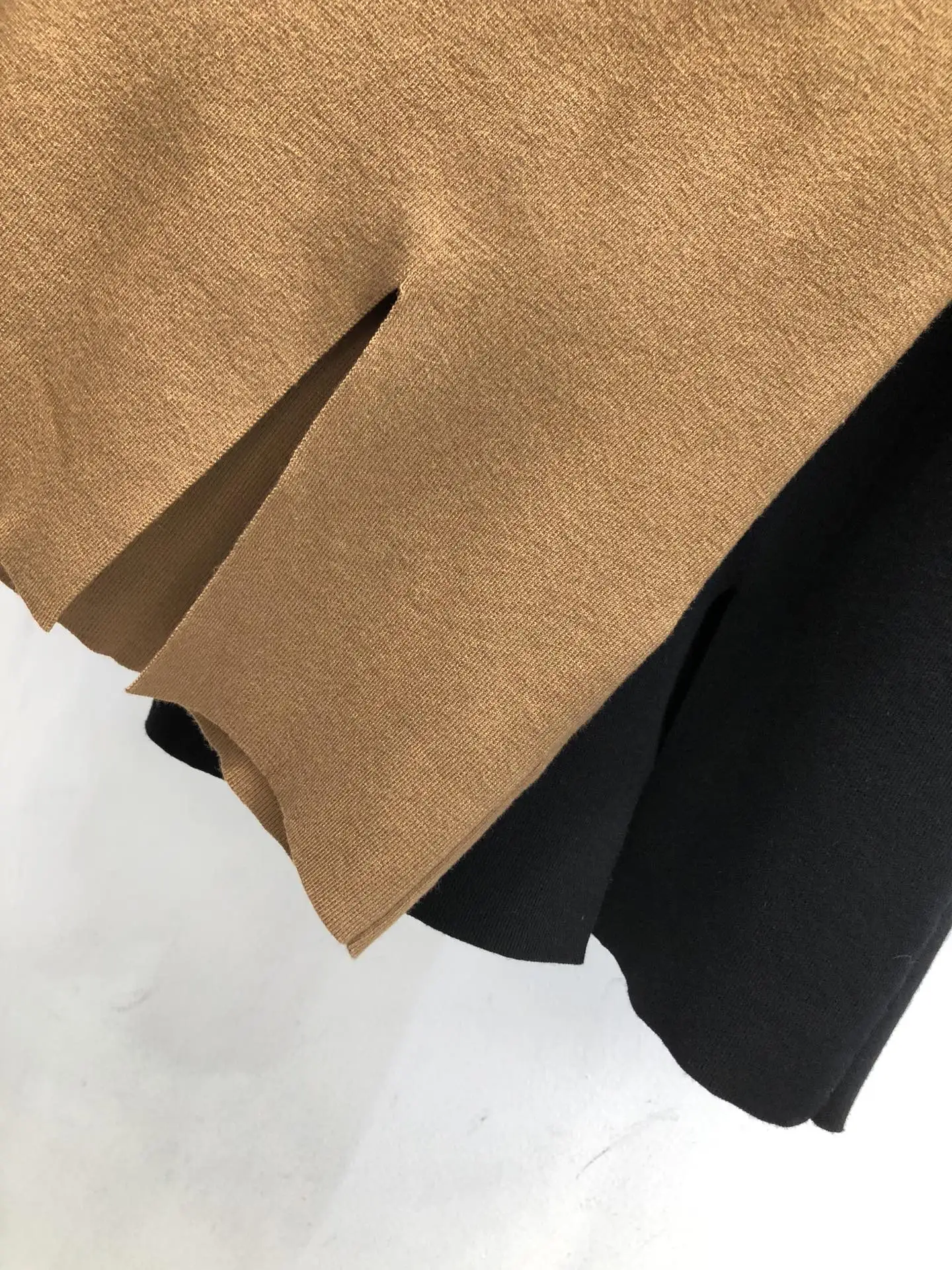 

New Ladies 2021 Fashion Long Sleeve High Neck Slit Knit Dress 1223