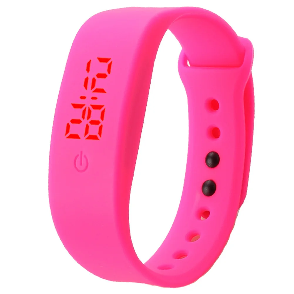 Новые светодиодные цифровые наручные часы браслет детские спортивные для улицы