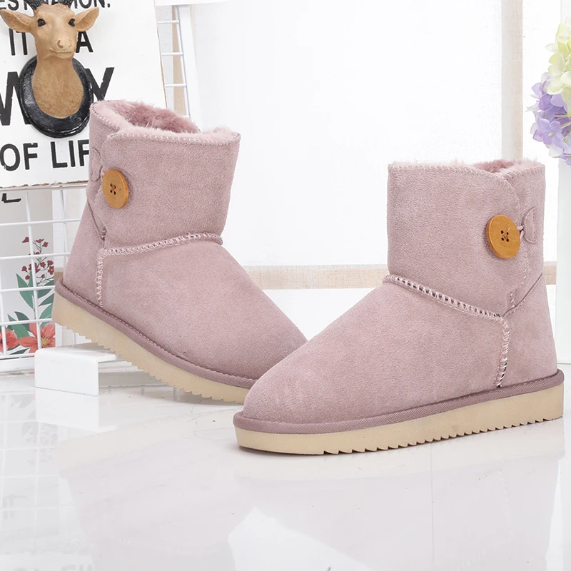 MYLRINA Top Quality New Fashion Women Snow Boots Genuine Cowhide Leather Winter Warm Shoes 10 Colors Size 34-44 | Обувь