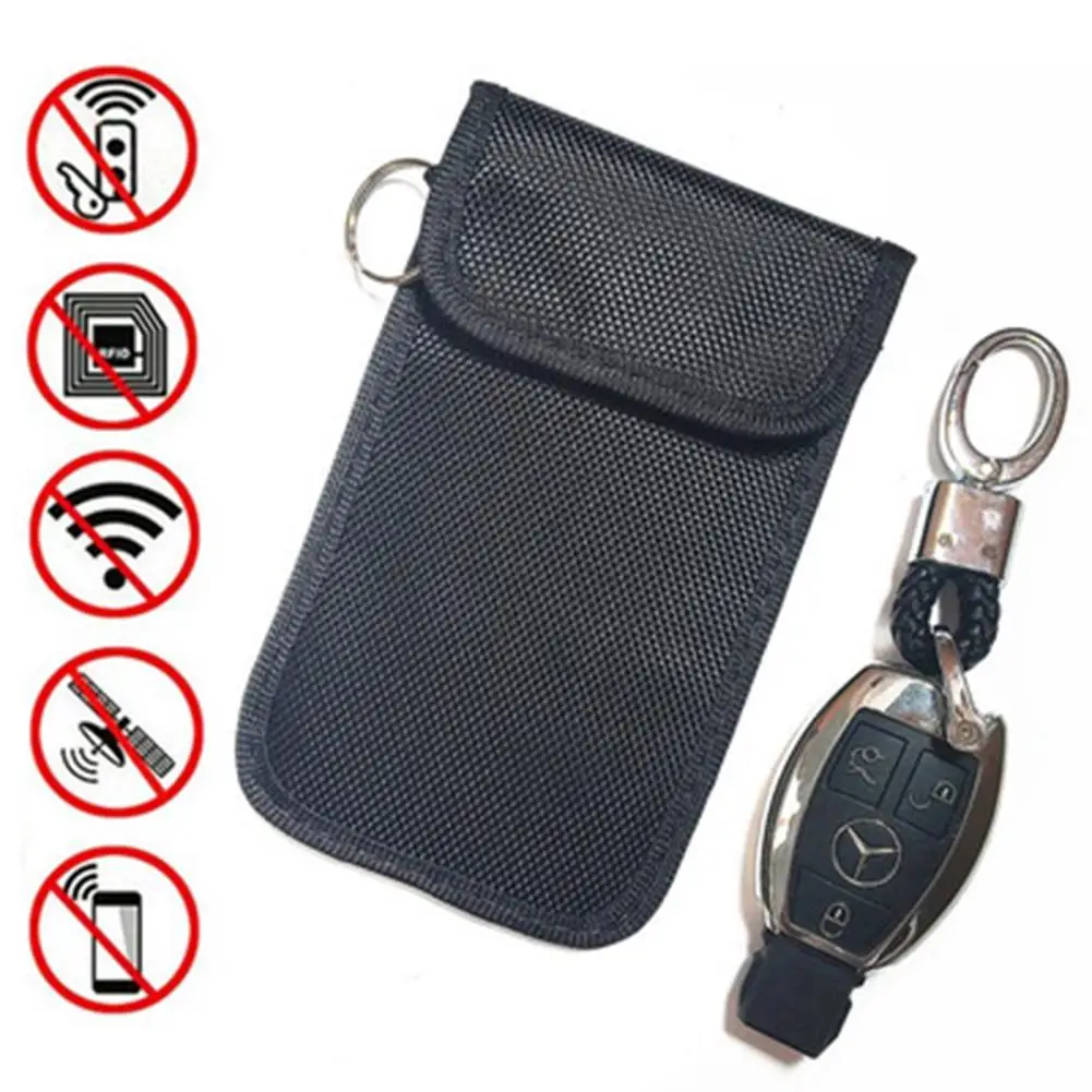 2021 Newest Hot 1pc Anti-theft Car Key Fob RFID Signal Blocker Faraday Blocking Pouch Bag Wallets promotion | Автомобили и