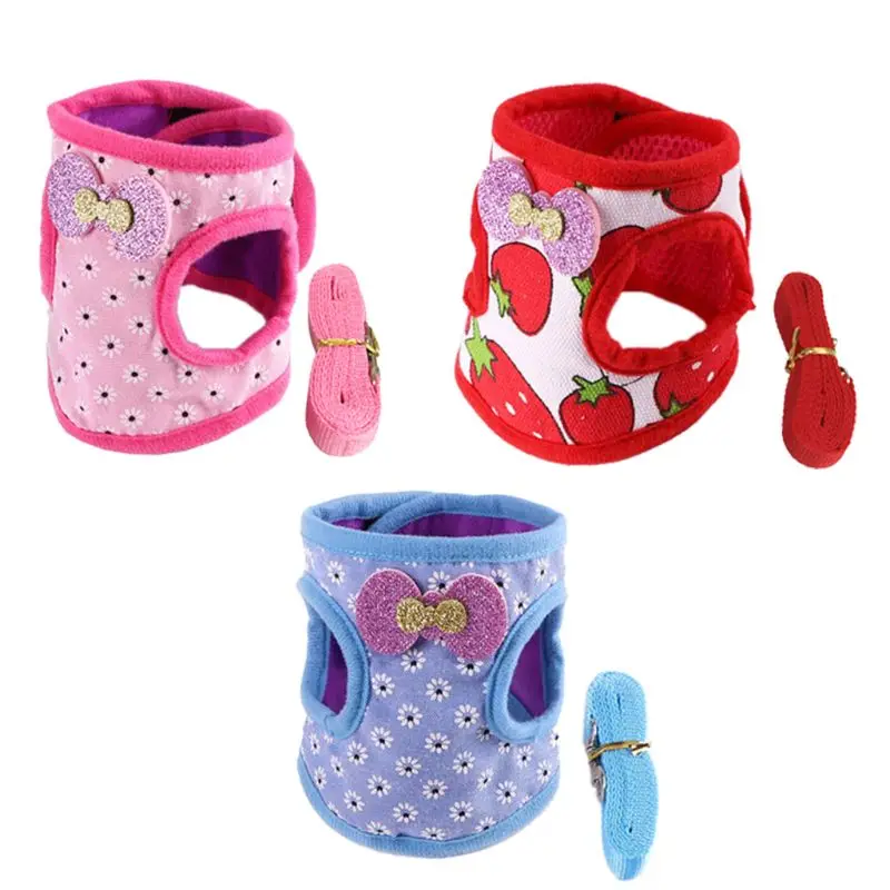 

Rabbit Hamster Vest Harness With Leash Bunny Chest Strap Ferret Working Rope