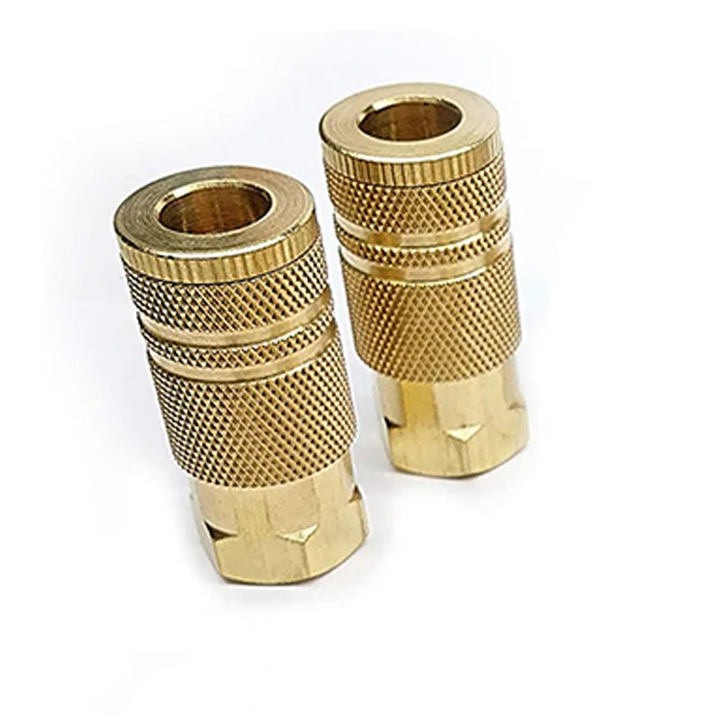 

Coupler and Plug Kit, Industrial Type D, 1/4 In. NPT, Solid Brass Quick Connect Air Fittings Set (14 Piece)