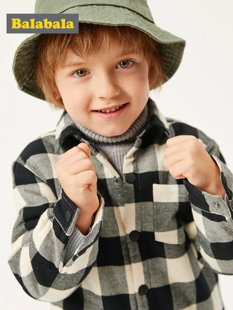 Balabala/рубашки для маленьких мальчиков новинка весны 2019 школьная блуза с длинными