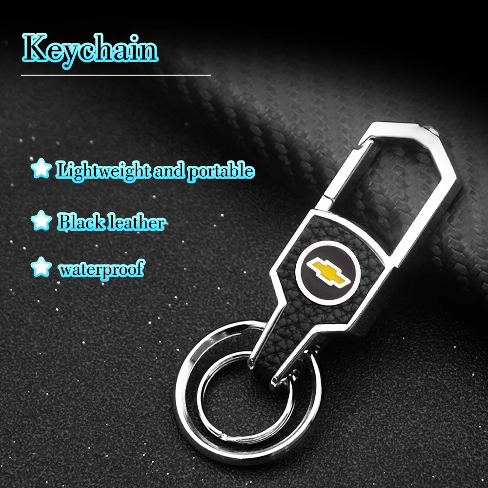 

1pc Car Chain Key Anti-Lost Pendant Metal Alloy Rings Vehicle Accessories For Chevrolet Spark Silverado Trailblazer Bolt Equinox