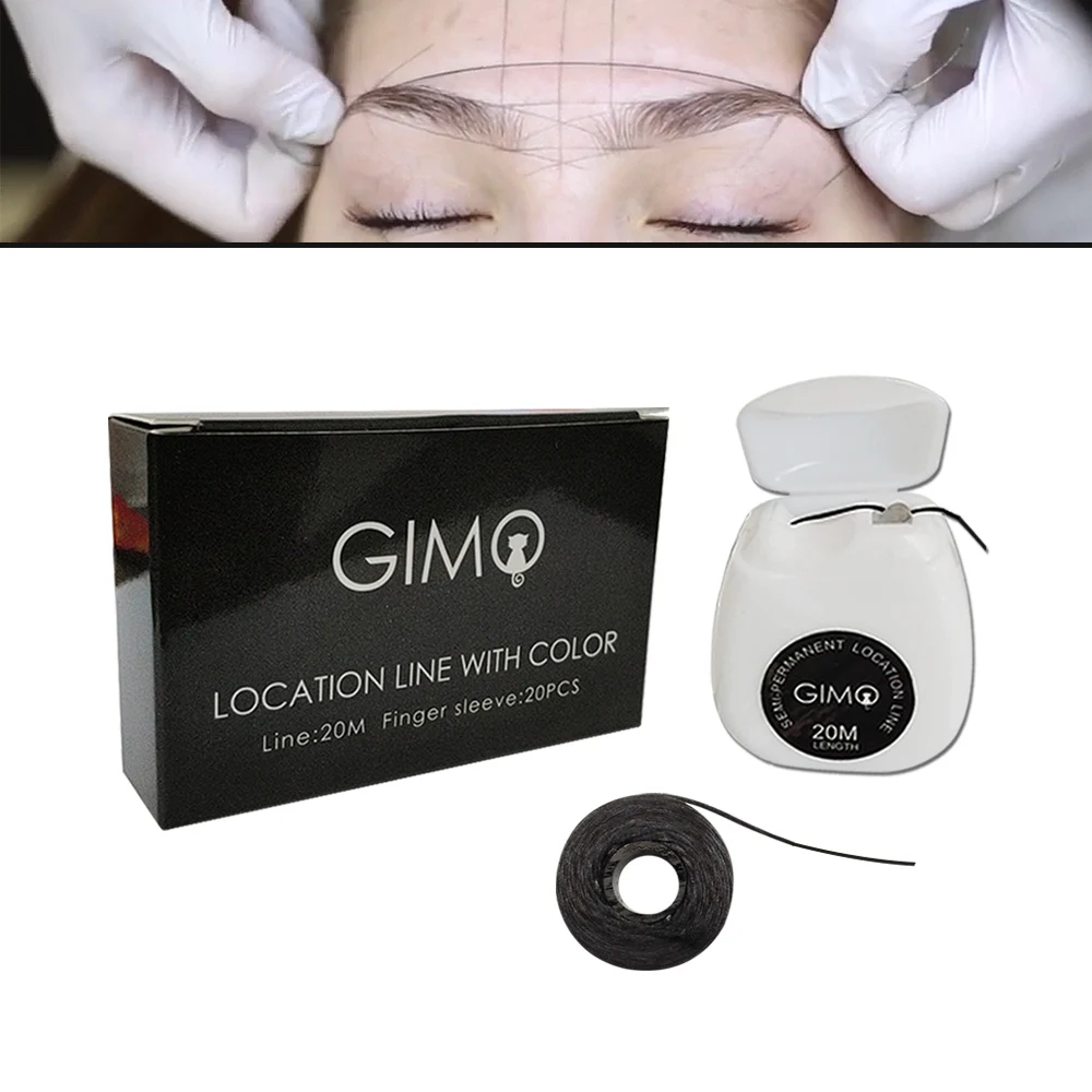 

Microblading Mapping String Pre-inked Brow Dyeing Thread Skin Marker Positioning Line For Semi Permanent Makeup Measuring Tool