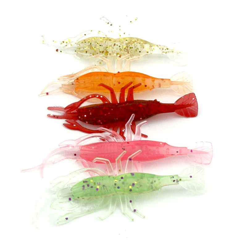 5 шт. поддельные креветки дизайн головы рыболовные приманки плавающий 8 см