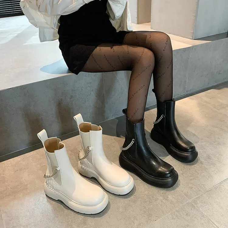 Новинка 2021 Ботинки Martin женские осенние ботинки кожаные тонкие в английском стиле