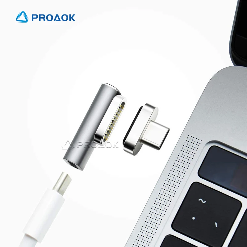 Adaptador magnético USB C para Macbook Pro, carga rápida, conector tipo C...