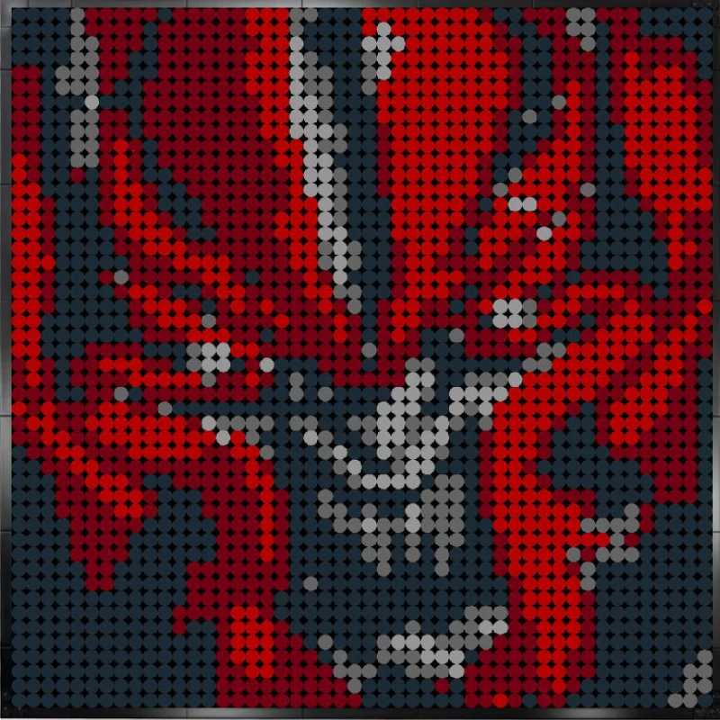 

2021New Premium Version Pixel Art Mosaic Painting MOC Set DIY Building Blocks Bricks 2583pcs With Frame Decoration Toys Gifts