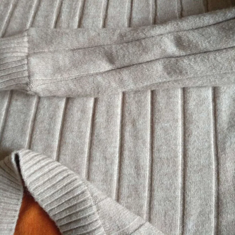 Свитер женский новый облегающий зимний элегантный вязаный полосатый короткий