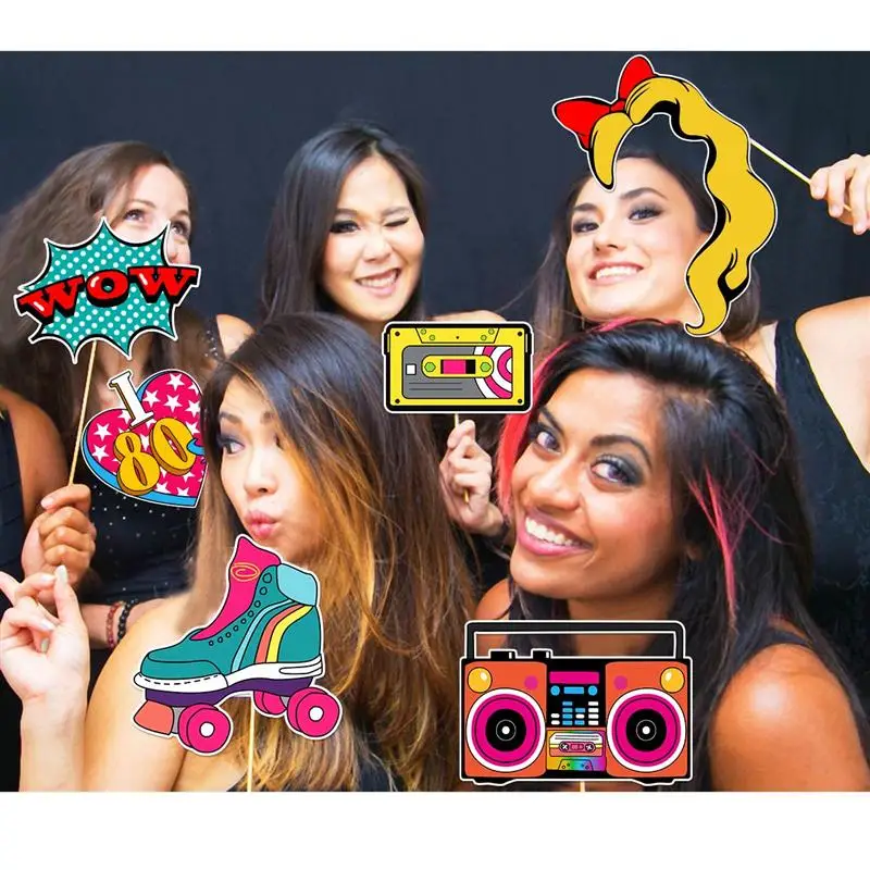 Tinksky 21 шт. Забавный реквизит для Фотокабины на день рождения с деревянными