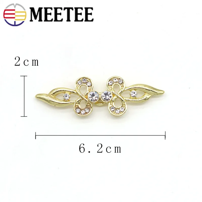 5/10Pairs Rhinestones Metal Buttons Retro Windbreaker Fur Decorative Buckles Coat Shawl DIY Sewing Accessories | Дом и сад